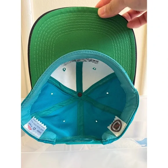 San Jose Sharks The Cap Co Snapback Teal Black Blue Hockey NHL Adjustable 90s - Picture 6 of 8